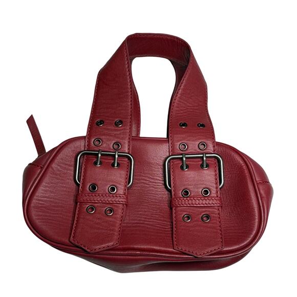 Free People SAY YES BAG 100% Leather Buckle Handbag Bag in Oxblood Red NWOT - Picture 8 of 12